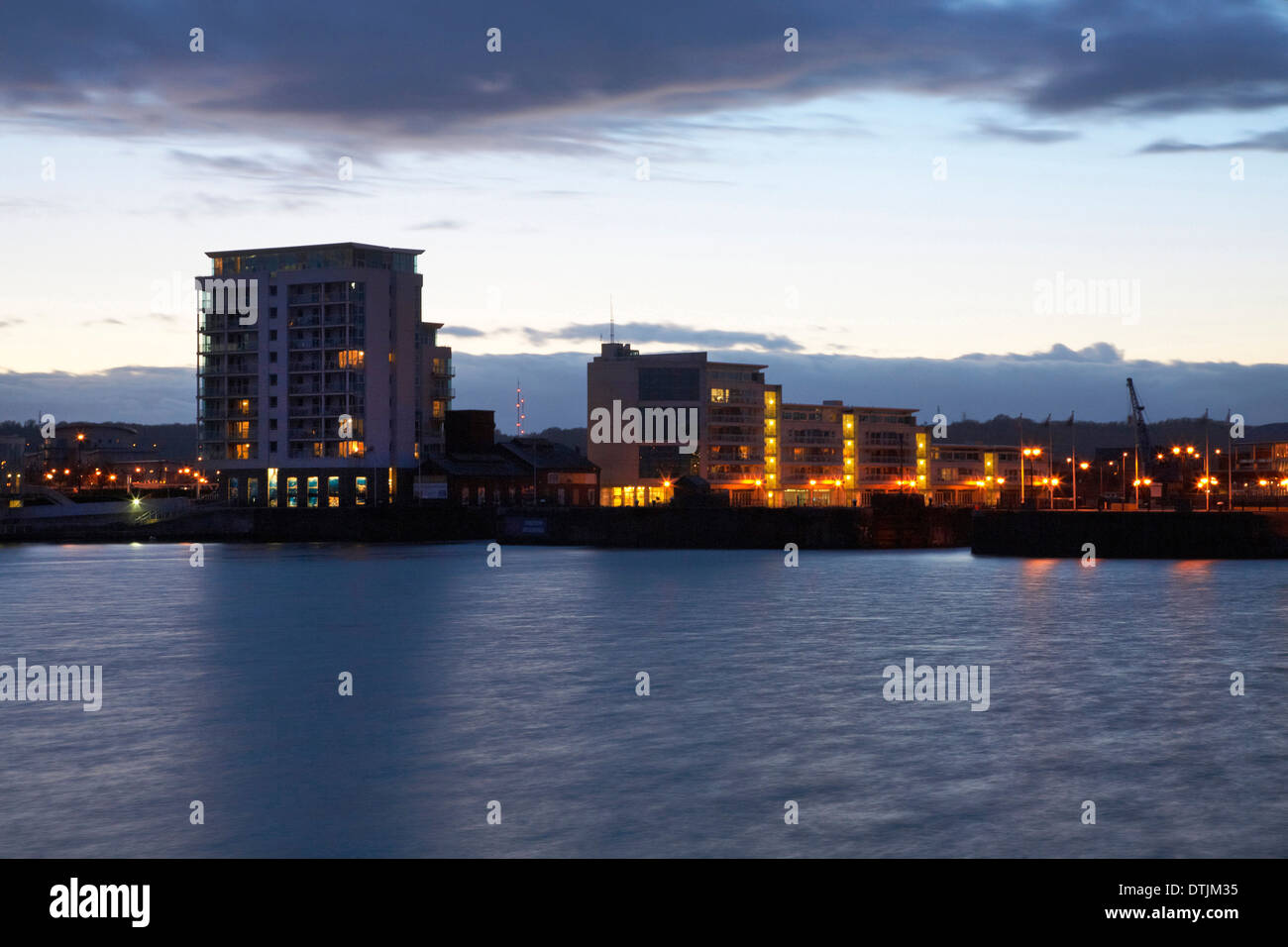 CITYSCAPE OF CARDIFF DOCK Stock Photo Alamy