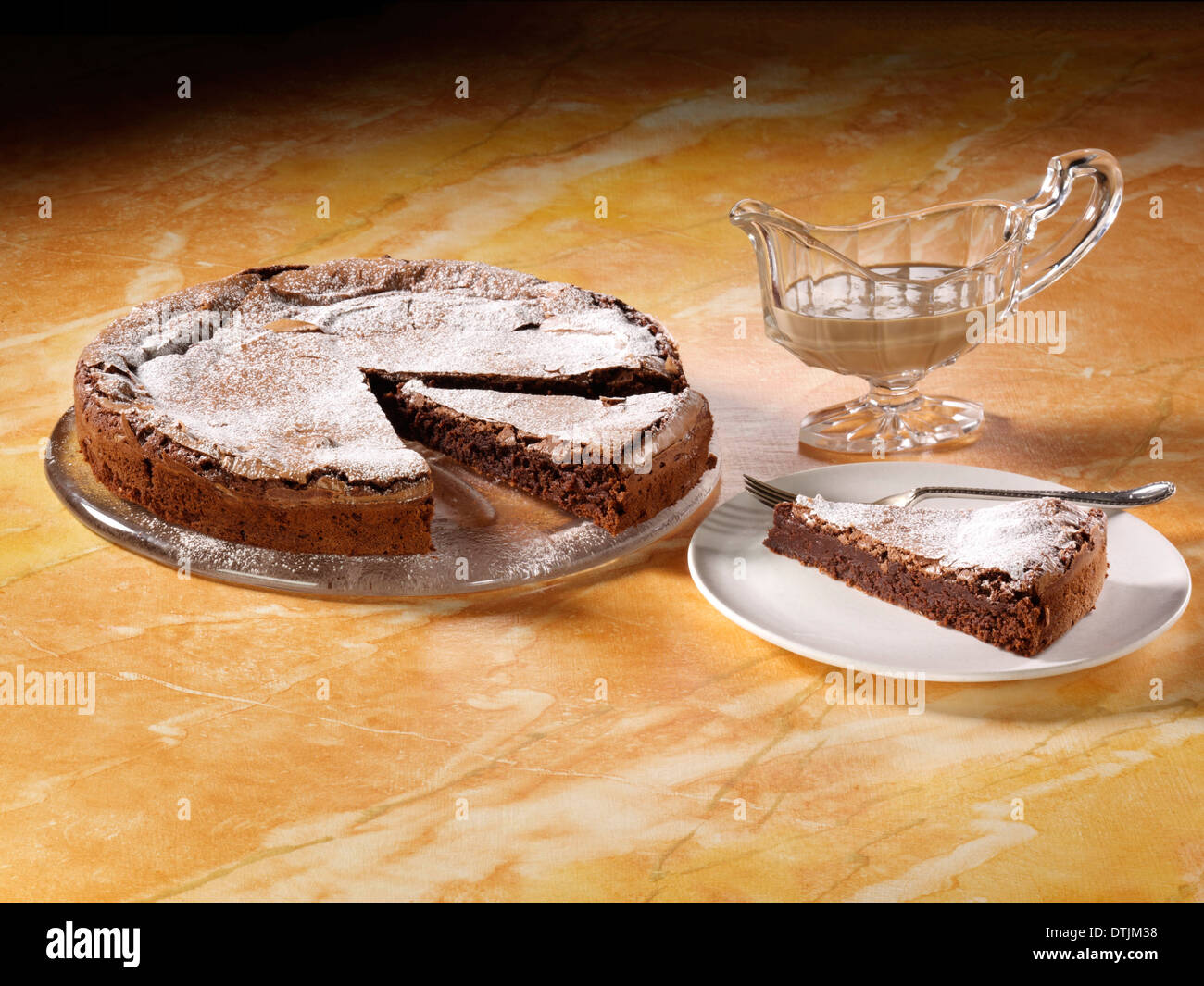 Chocolate intensity cake Stock Photo
