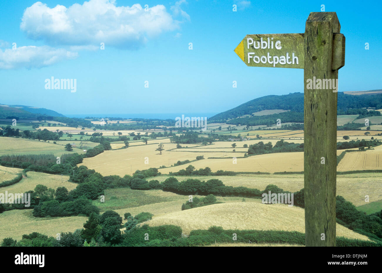 Footpath sign Stock Photo