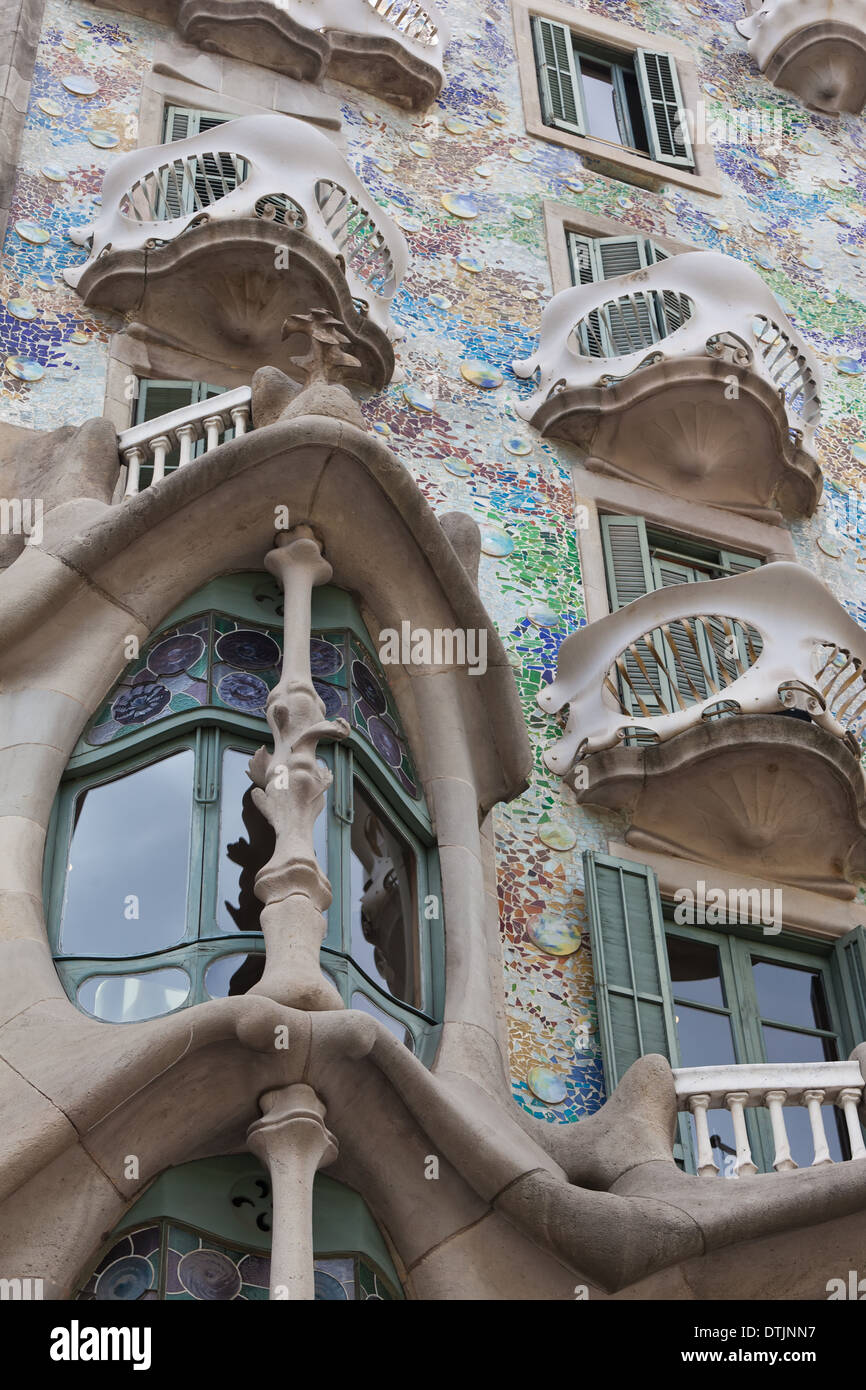 Facade Of Famous House Casa Batllo By Antoni Gaudi Barcelona Spain Facade Of Famous House Casa Batllo By Antoni Gaudi Barcelona Spain