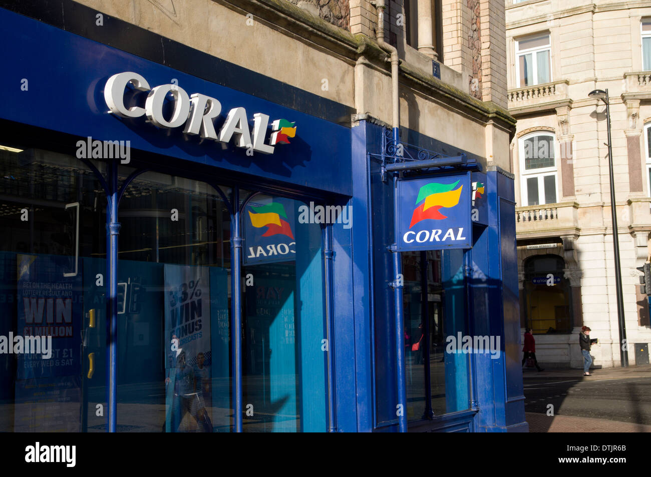 Coral Betting Shop, Cardiff City Centre, Wales. Stock Photo