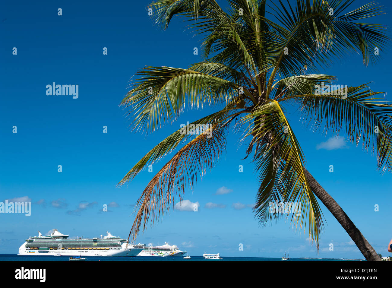 Cruise ships in Cayman Island Stock Photo Alamy