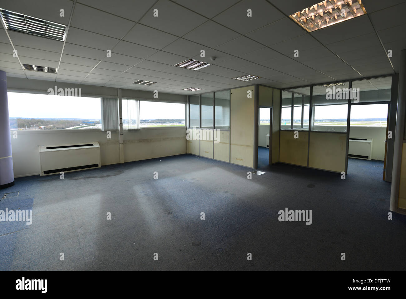 Abandoned empty office building Stock Photo