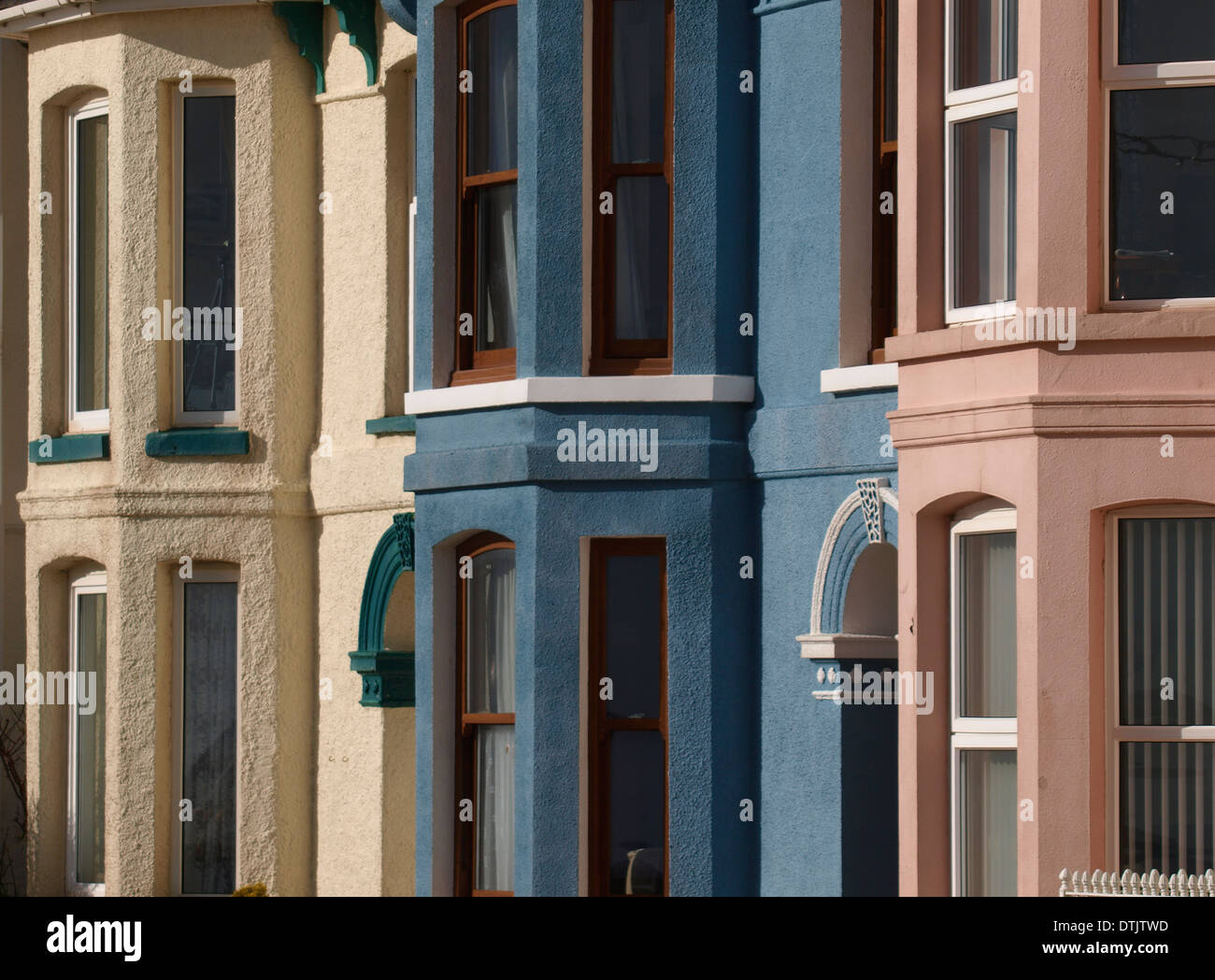 Colourful houses along the sea front, Exmouth, Devon, UK Stock Photo Alamy