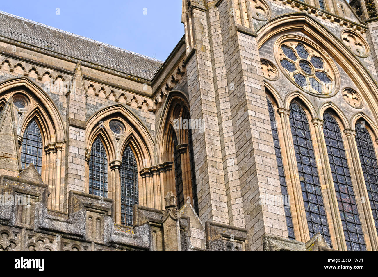 Detailed view of Truro city Cathedral Stock Photo