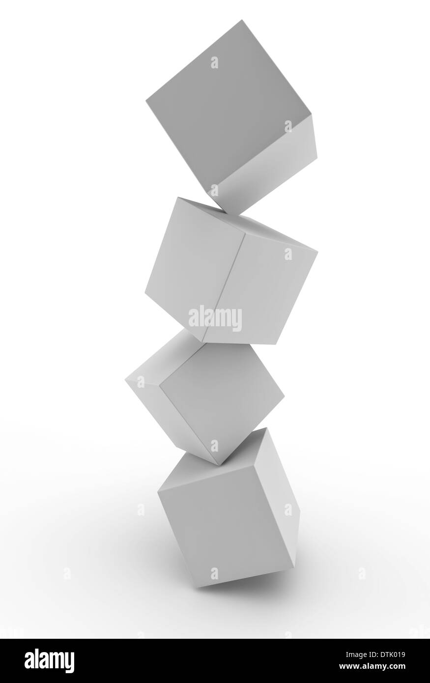 3d illustration to represent support, balance and teamwork Stock Photo