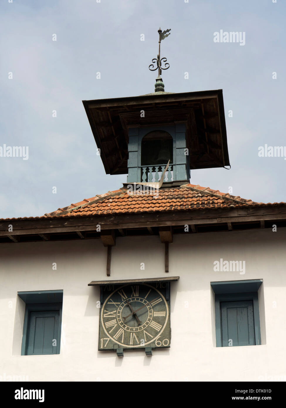 India, Kerala, Fort Cochin, Mattancherry, Jewtown, Synagogue clock