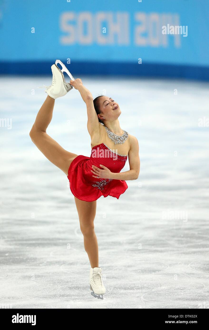 ❀akiko.❀ Akiko Suzuki of Japan performs during the figure skating team
