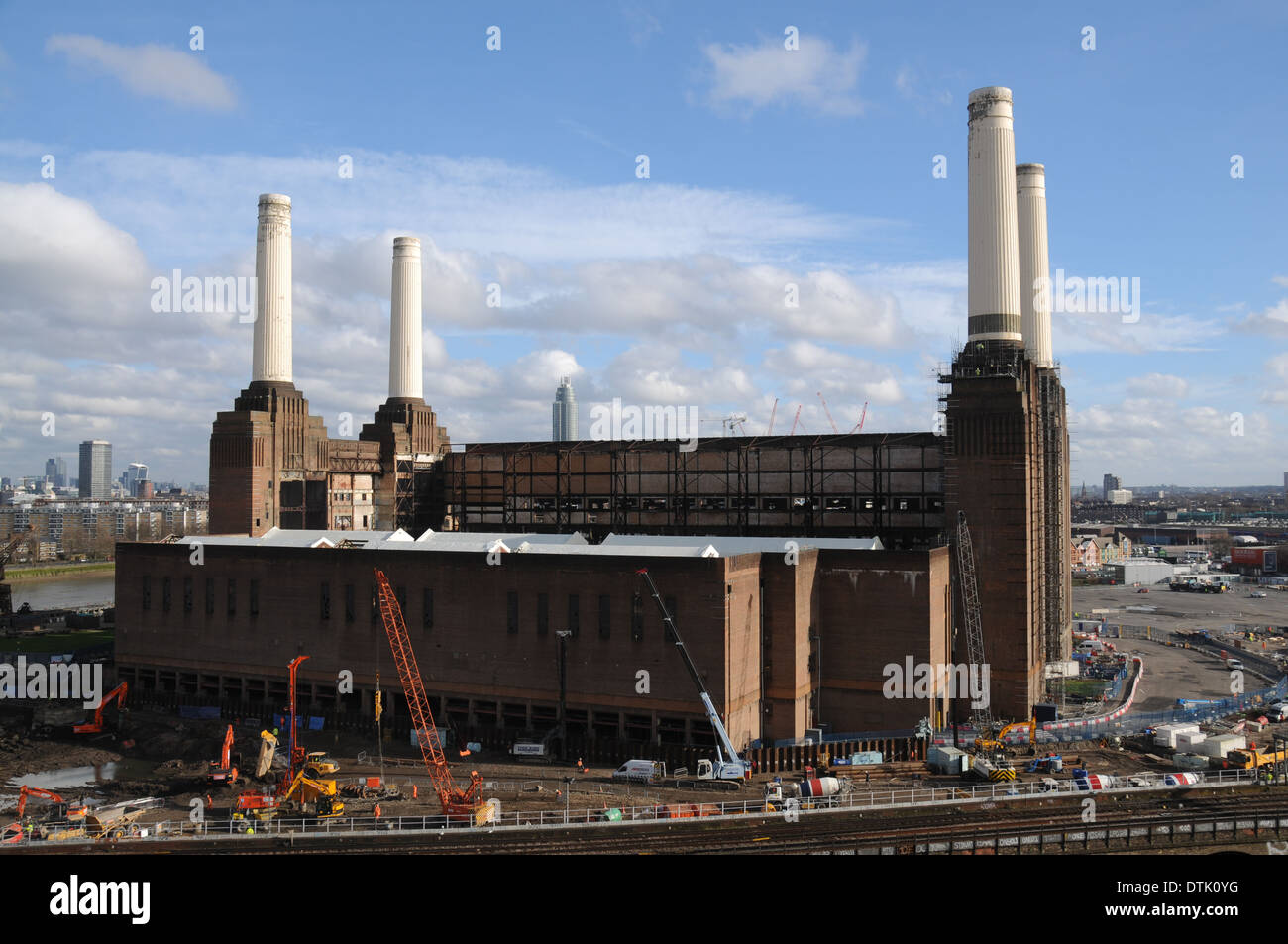 Battersea Power Station is in the process of being converted into luxury penthouse suites and living accommodation Stock Photo