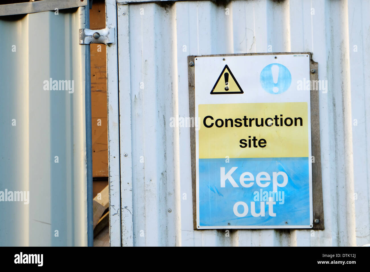 Construction site, Keep out sign Stock Photo