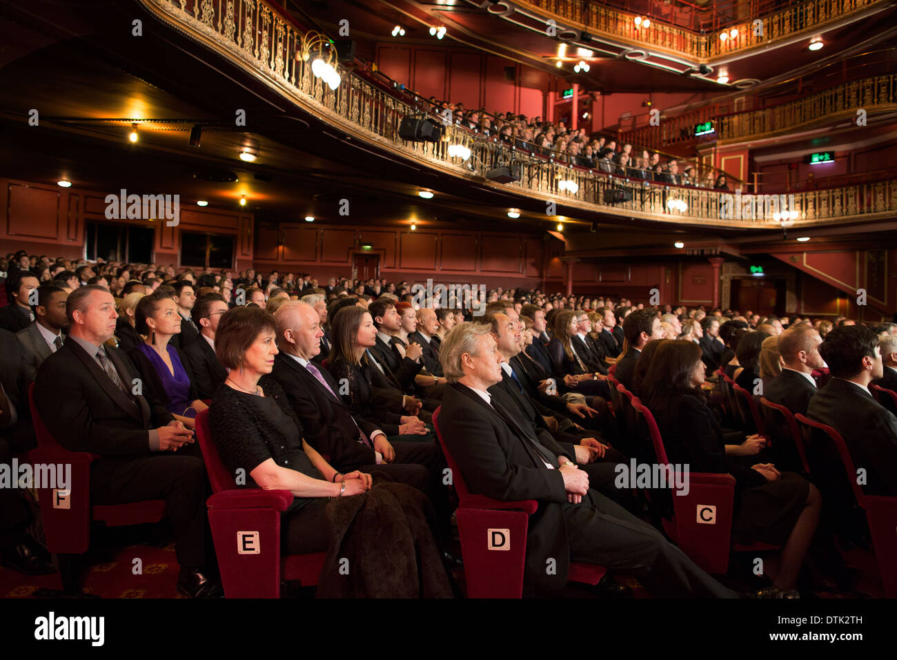 Audience watching performance in theater Stock Photo