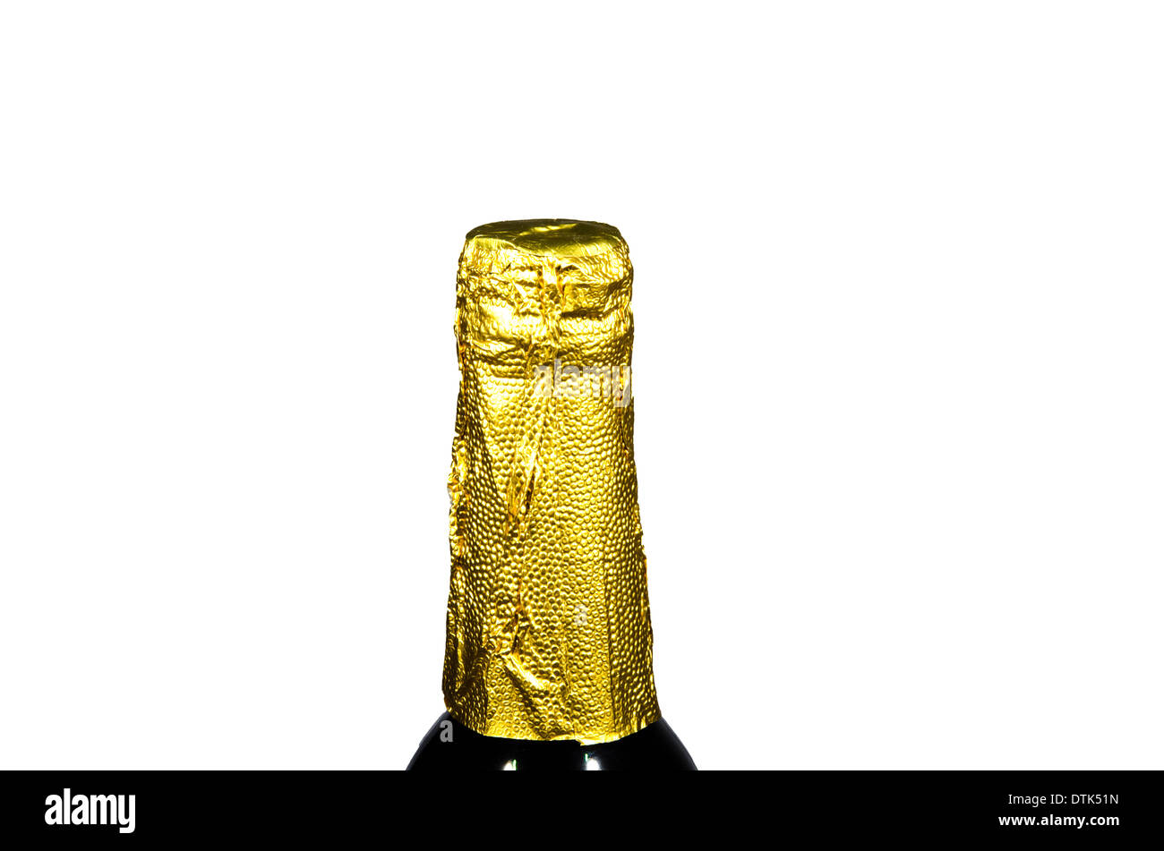 Golden bottle top isolated on white Stock Photo