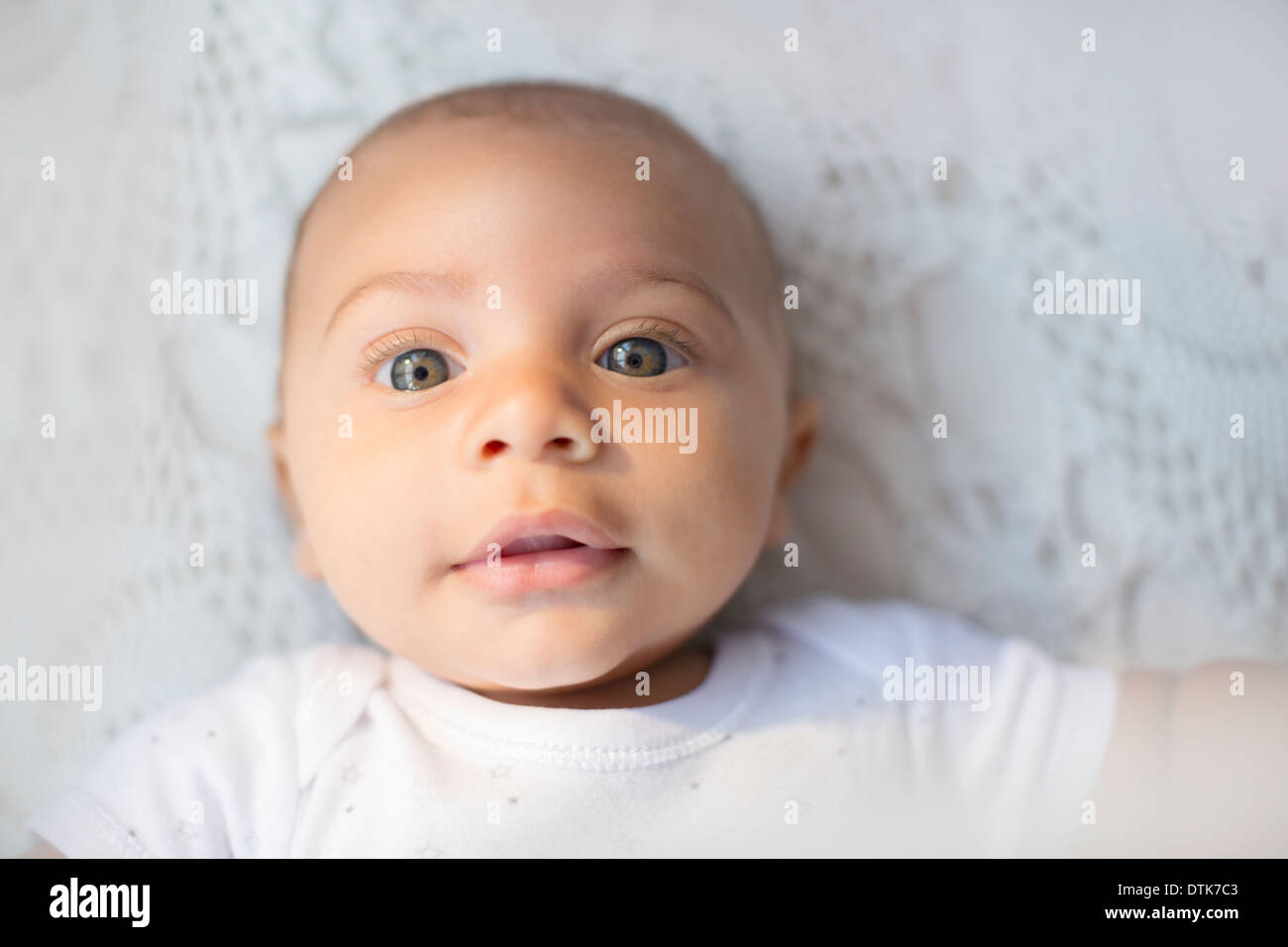 Close up of baby boy's face Stock Photo