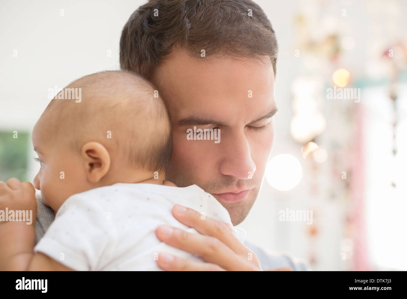Father holding baby boy Stock Photo Alamy