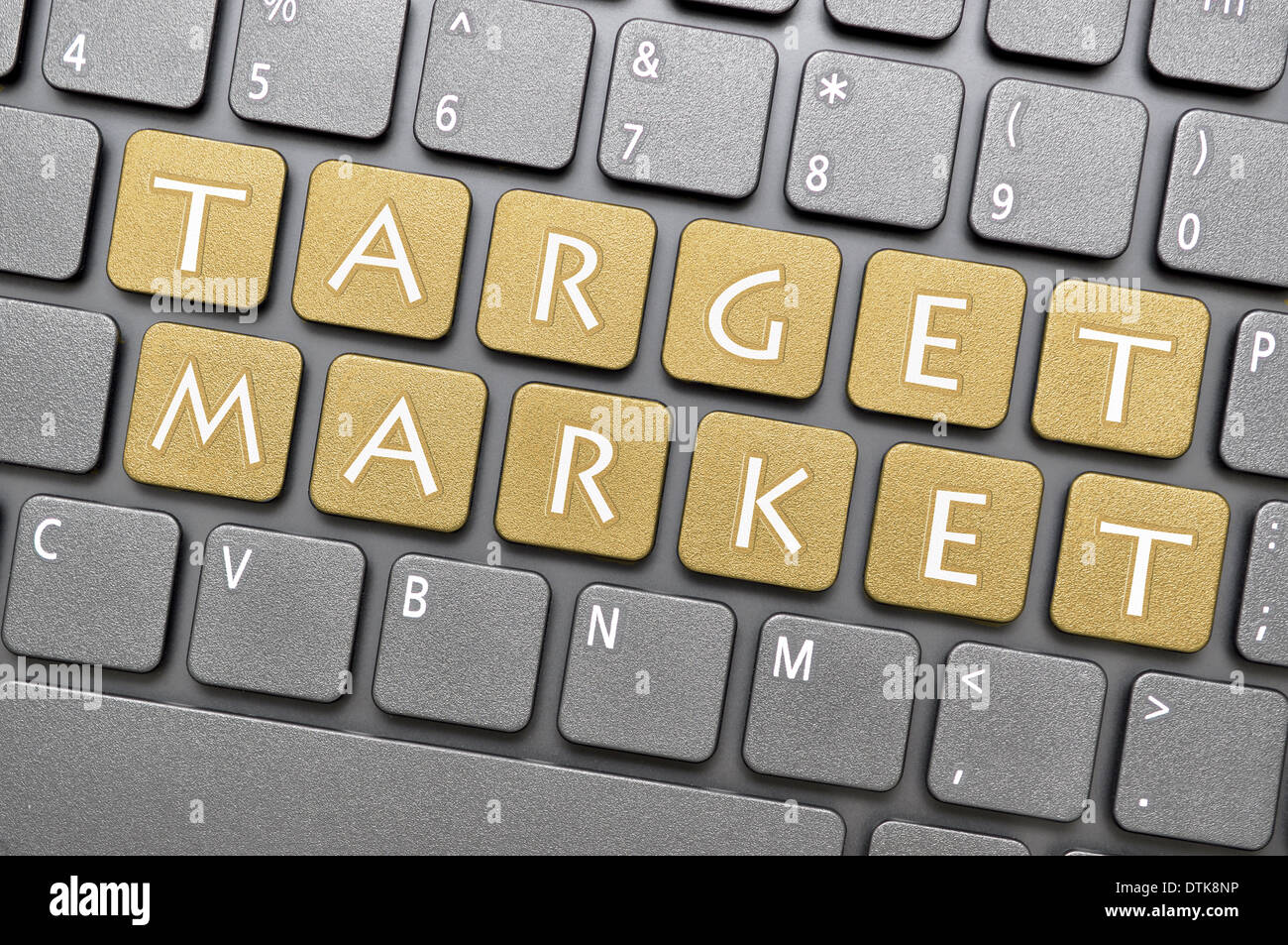 Target market on keyboard Stock Photo