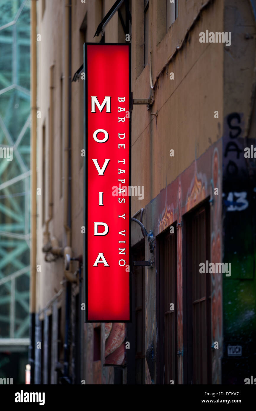 Movida restaurant and bar, Melbourne Stock Photo Alamy
