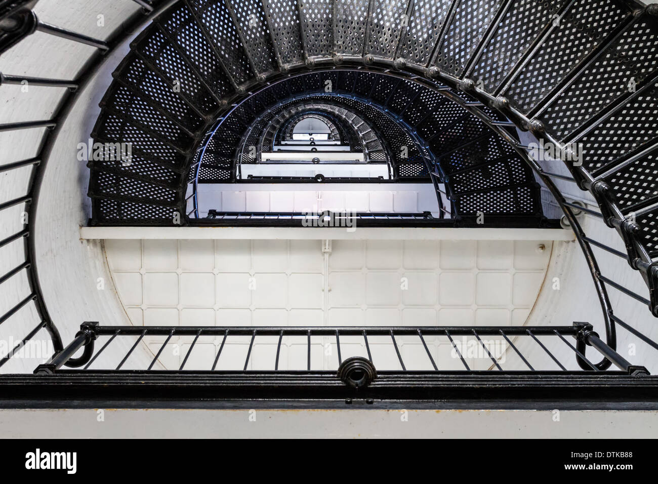 St. Augustine Lighthouse Staircase, St. Augustine, Florida Stock Photo