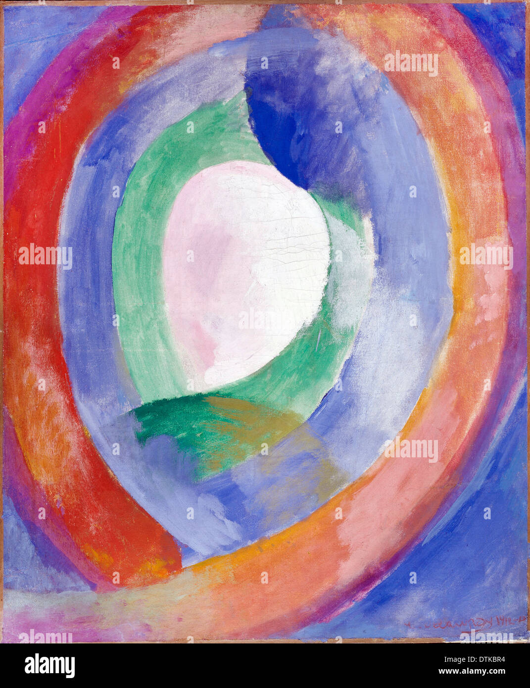 Robert Delaunay, Formes Circulaires; Lune no. 1. 1913 Oil on canvas. Dresden City Art Gallery, Germany. Stock Photo