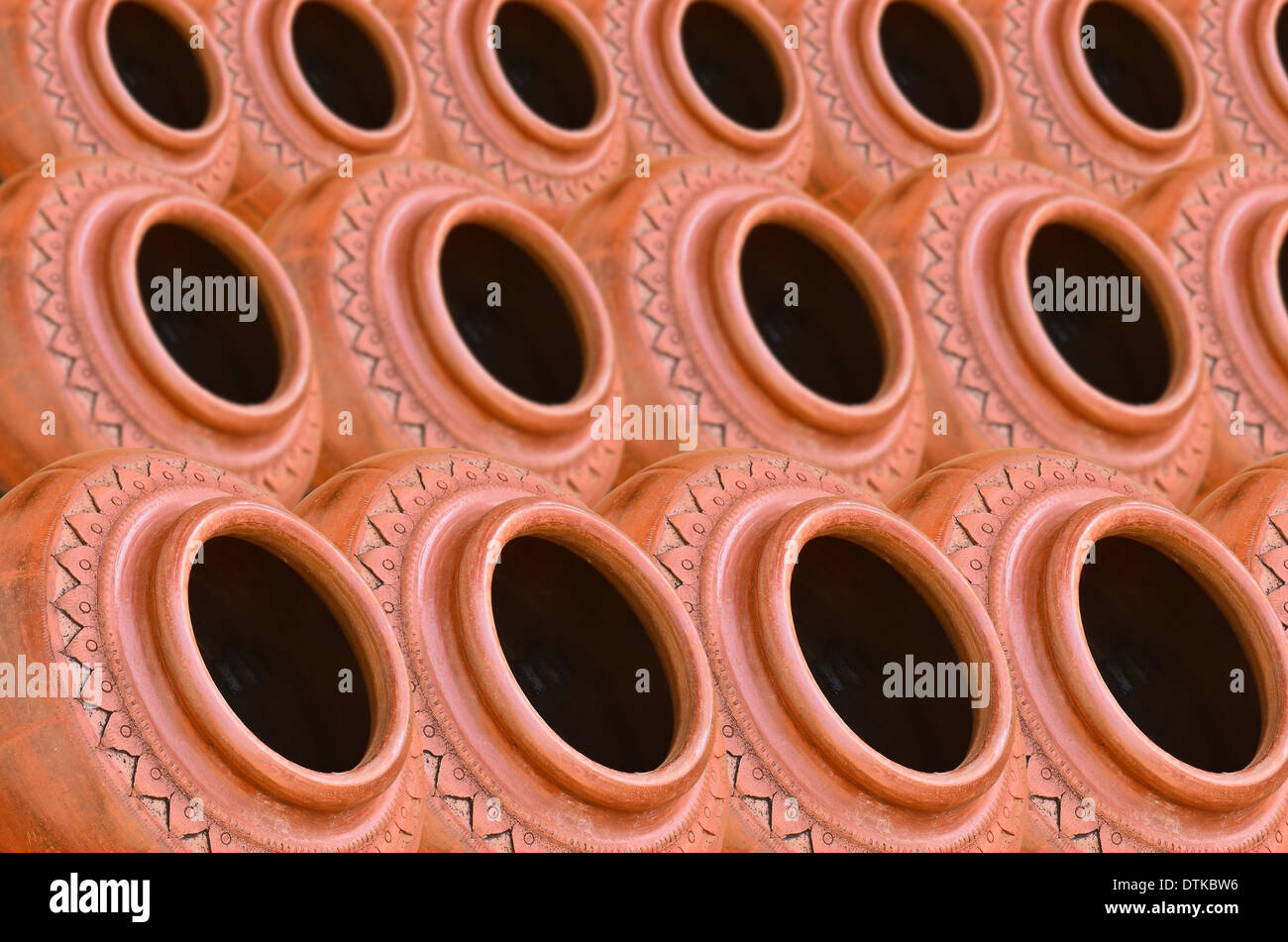 Clay pot background Stock Photo - Alamy