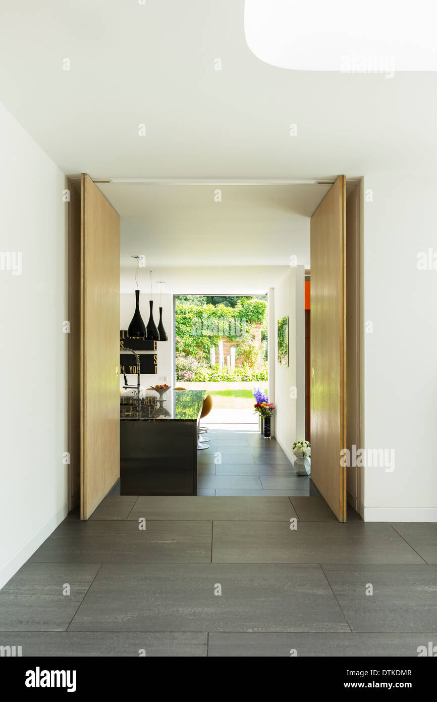 Doorway in modern house Stock Photo