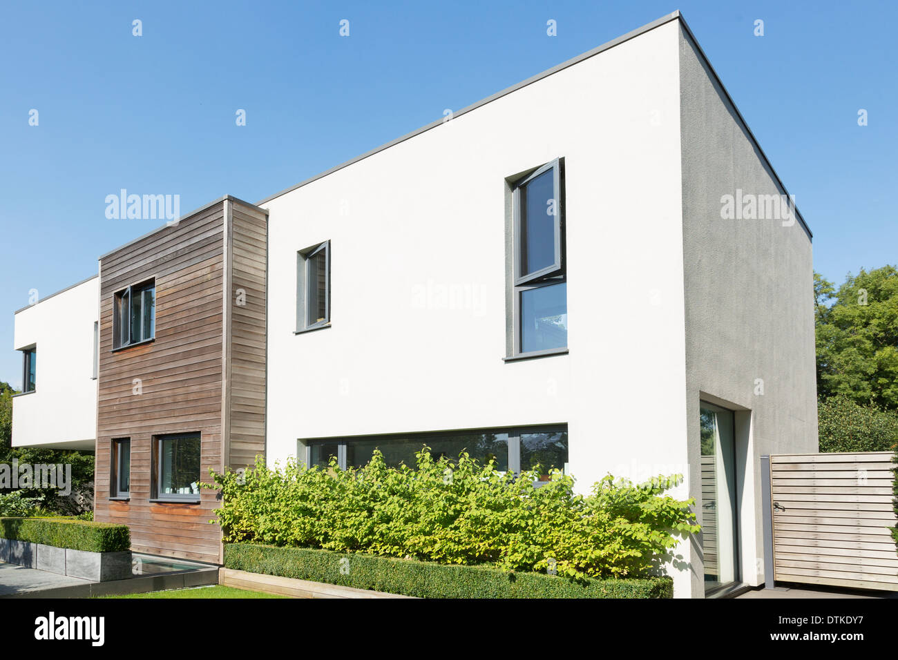 Hedges around modern house Stock Photo 66810891 Alamy