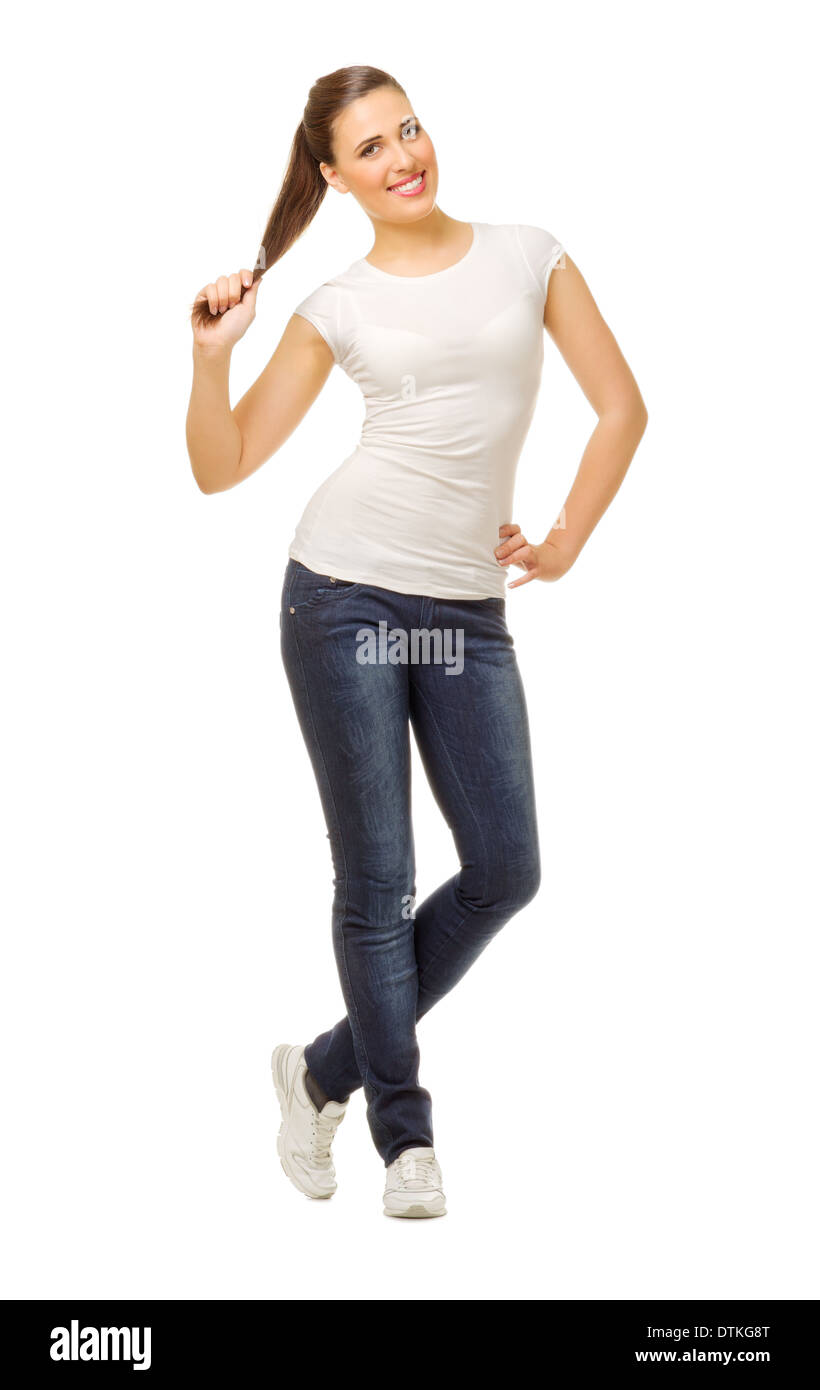 Smile on young girl Cut Out Stock Images & Pictures - Alamy