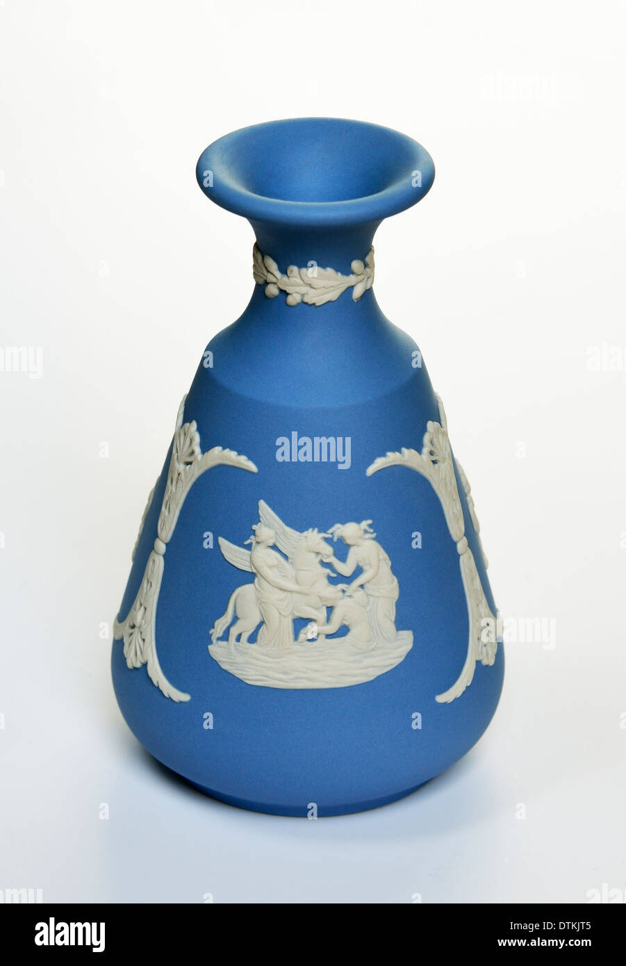 Wedgwood Blue Jasperware Budvase Stock Photo Alamy