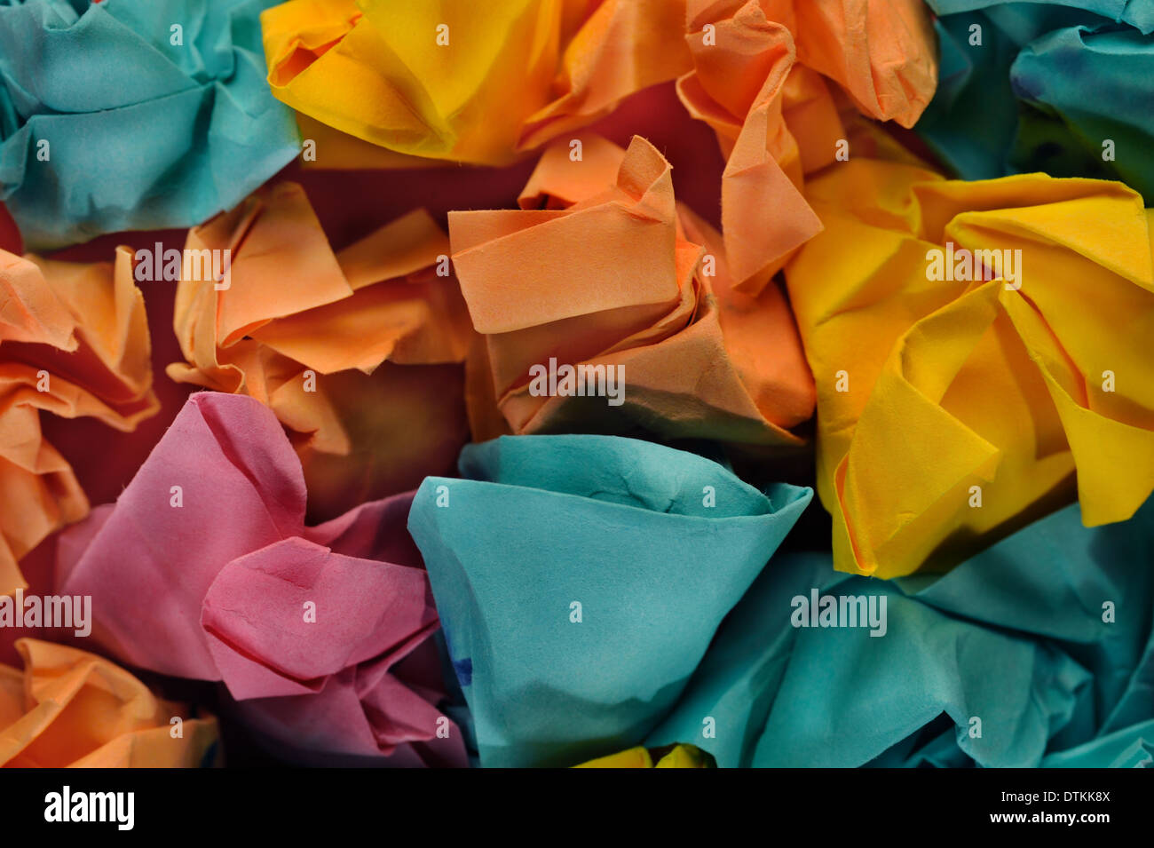 Crumpled colorful tissue paper Stock Photo - Alamy