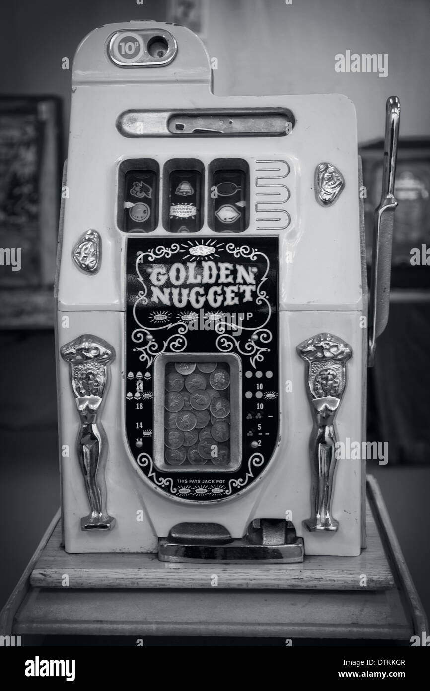 Vintage golden nugget slot machine