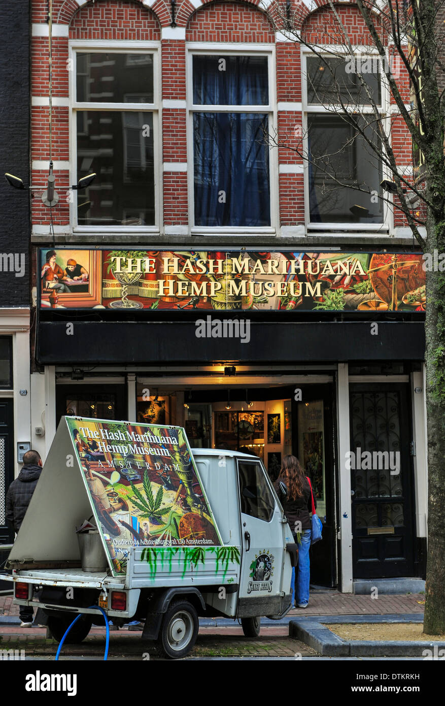 Cannabis Cafe in Amsterdam, Holland Stock Photo