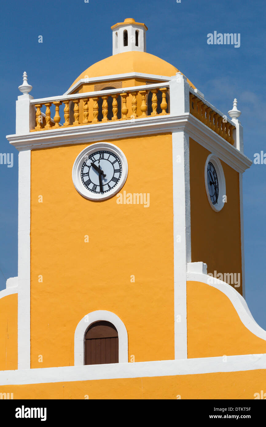 Yucatan yellow clock tower hires stock photography and images Alamy
