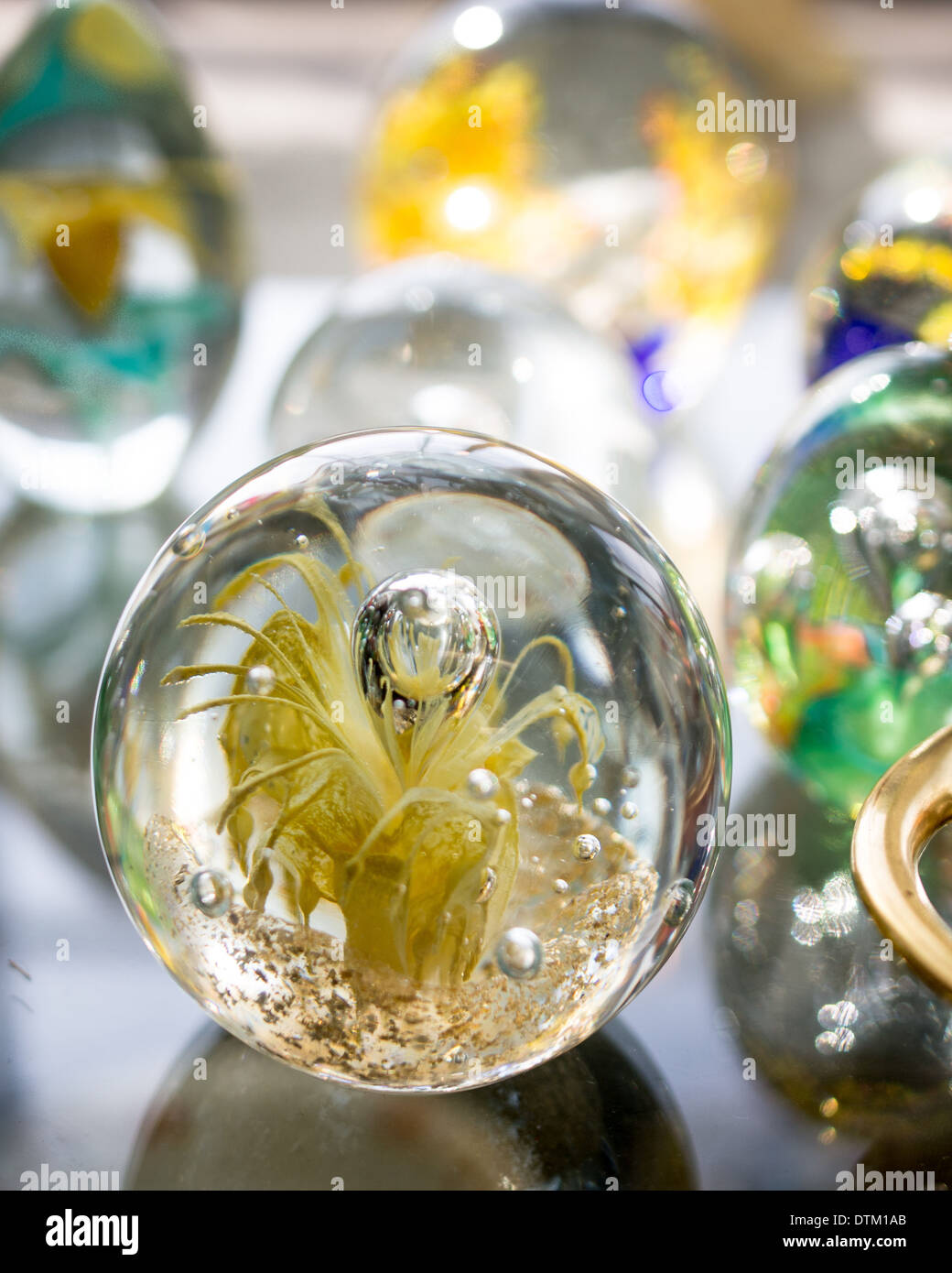 Paperweight In Use Glass Paperweight in a window Stock Photo - Alamy