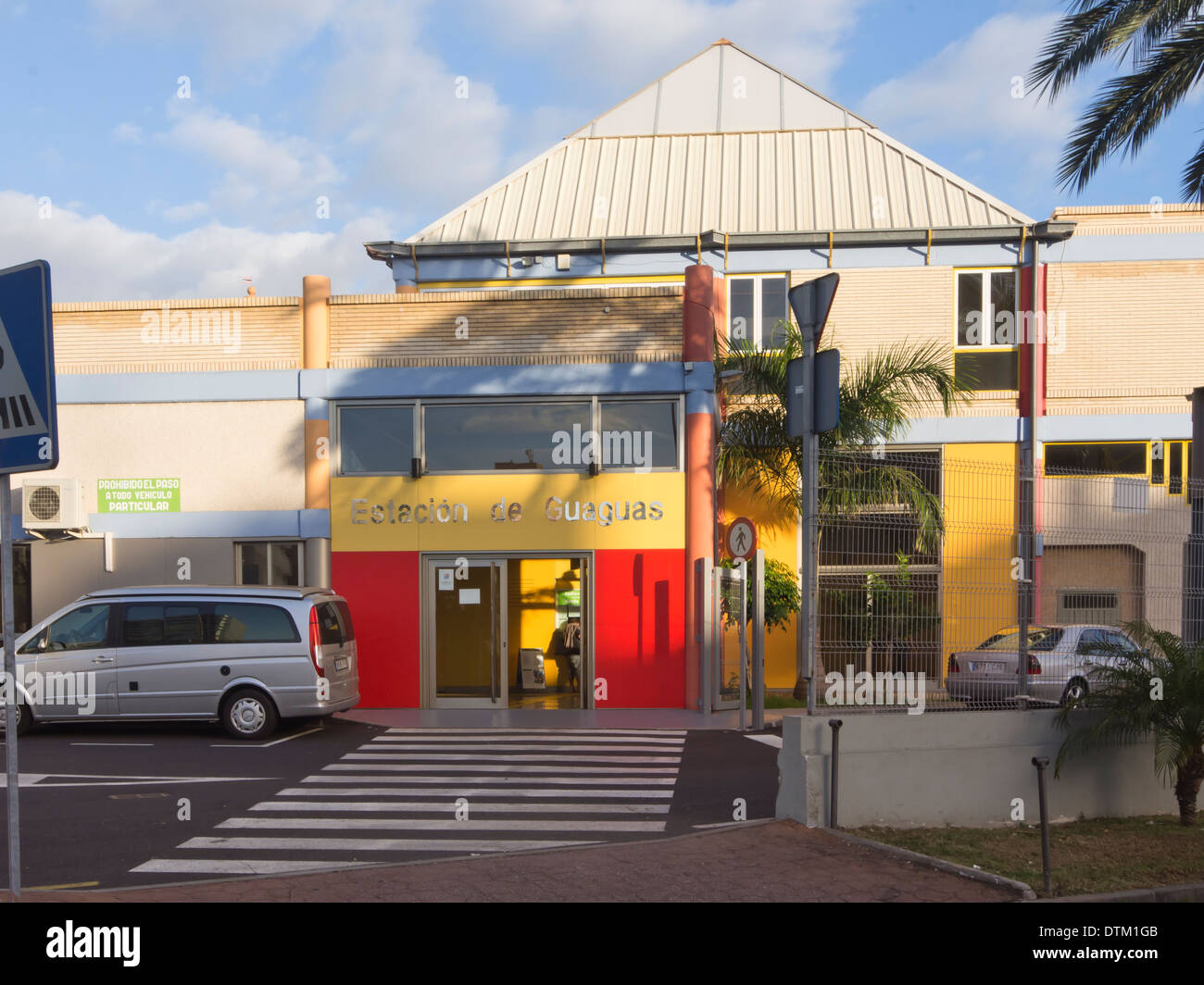 Entrance to the bus station in Playa de Las Americas Tenerife Canary  Islands Spain Stock Photo - Alamy