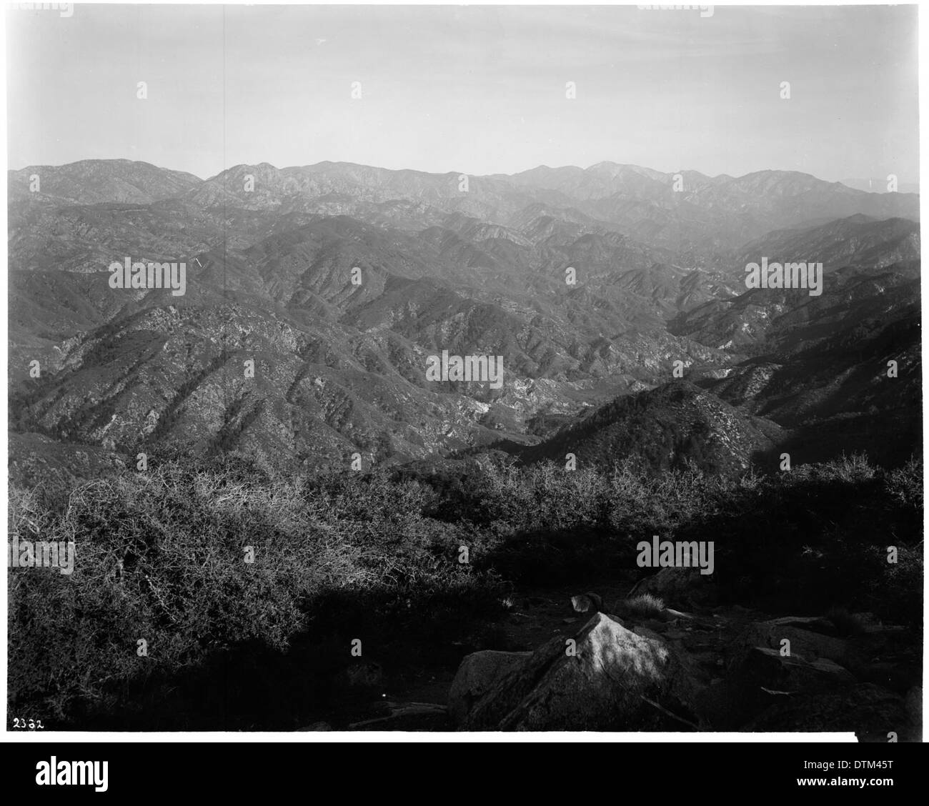 A photograph of the Sierra Madre Mountains, showcasing the mountainous landscape of Southern California and its natural beauty. Stock Photo