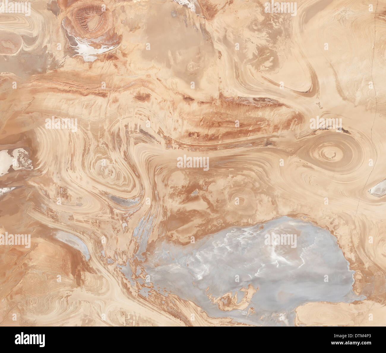 Iran’s Dasht-e Kavir or Great Salt Desert. Stock Photo