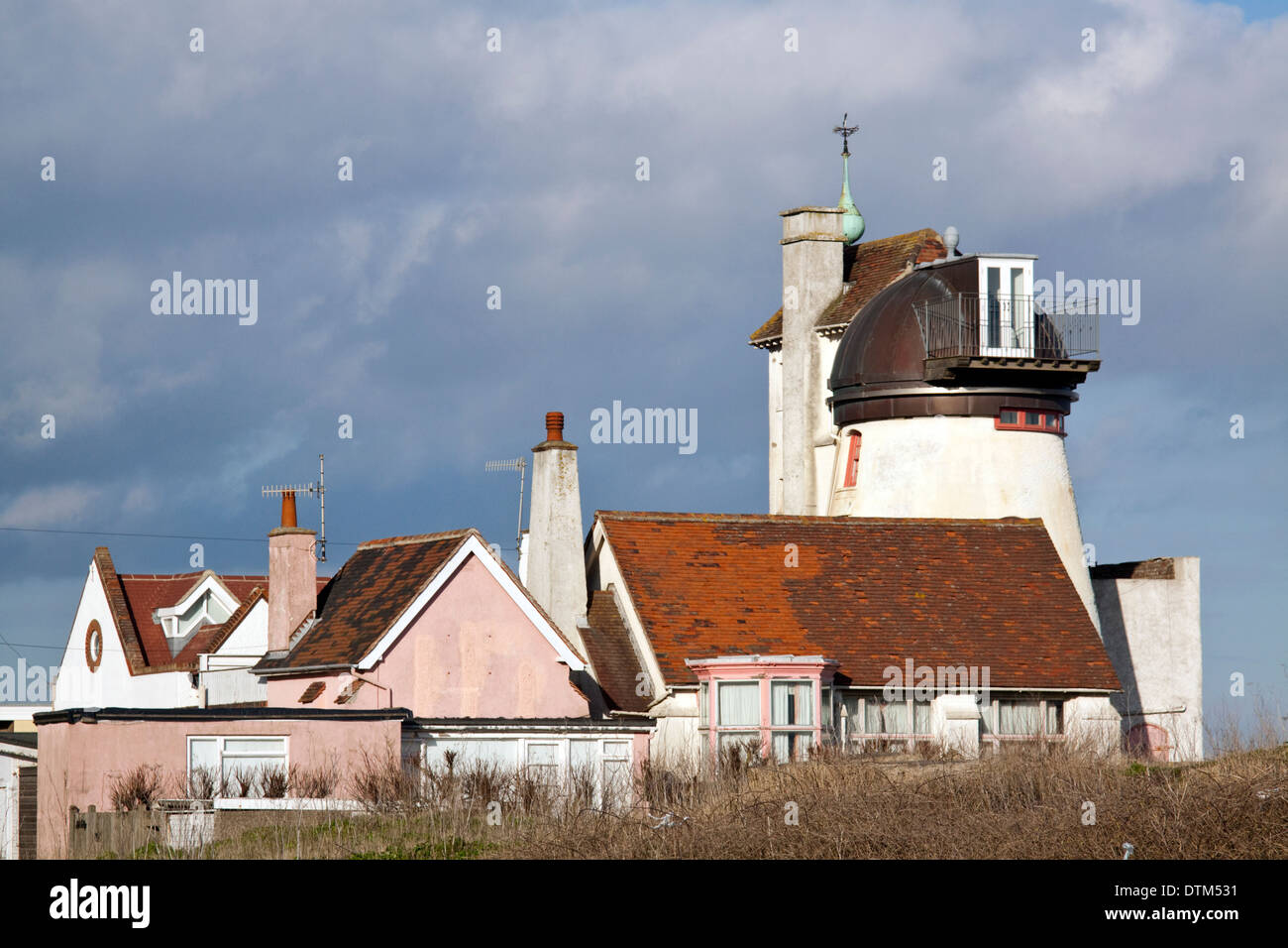 Old Aldeburgh lighthouse at Fort Green Stock Photo Alamy