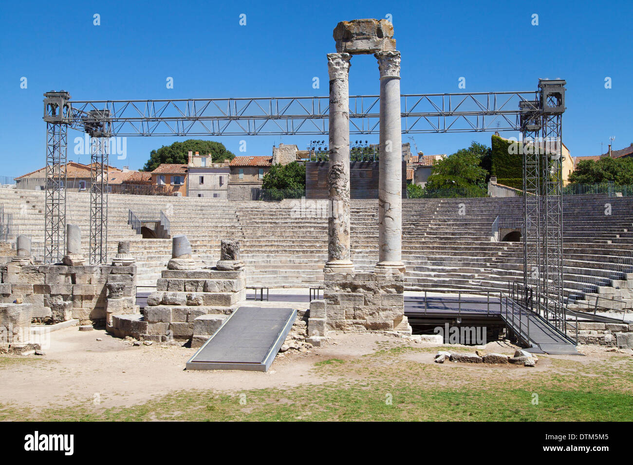 Roman Theatre of Arles, Provence, France. Stock Photo