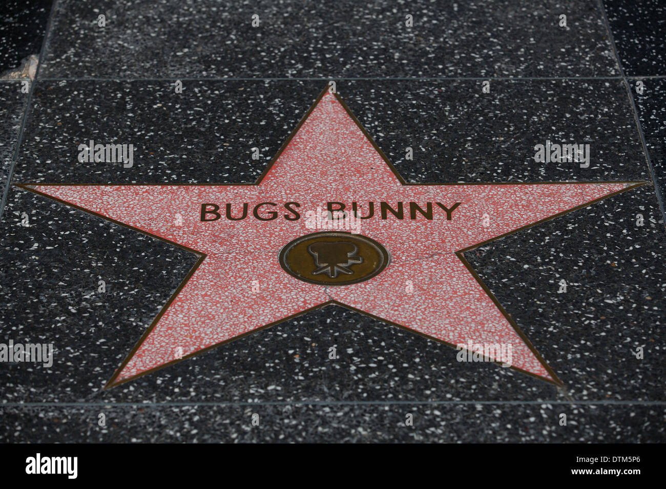 LOS ANGELES,CA-JULY 2,2011:Bugs Bunny's star in the Hollywood Walk of Fame,Los Angeles,July 2,2011 Stock Photo