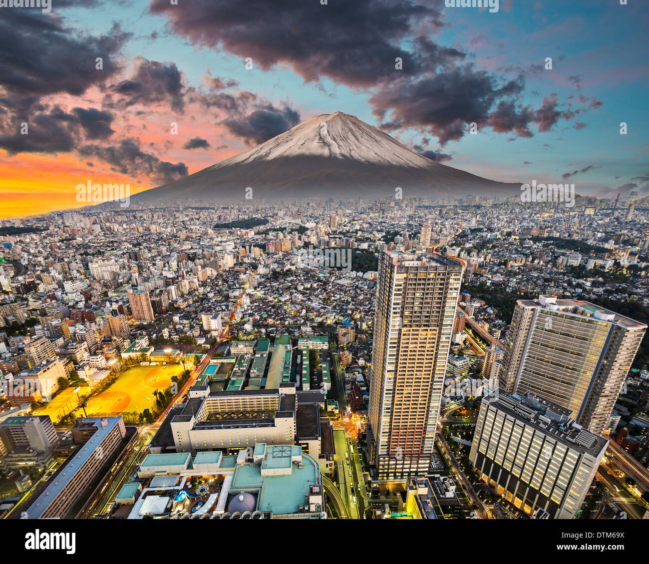 Tokyo, Japan cityscape with Mt. Fuji. Stock Photo
