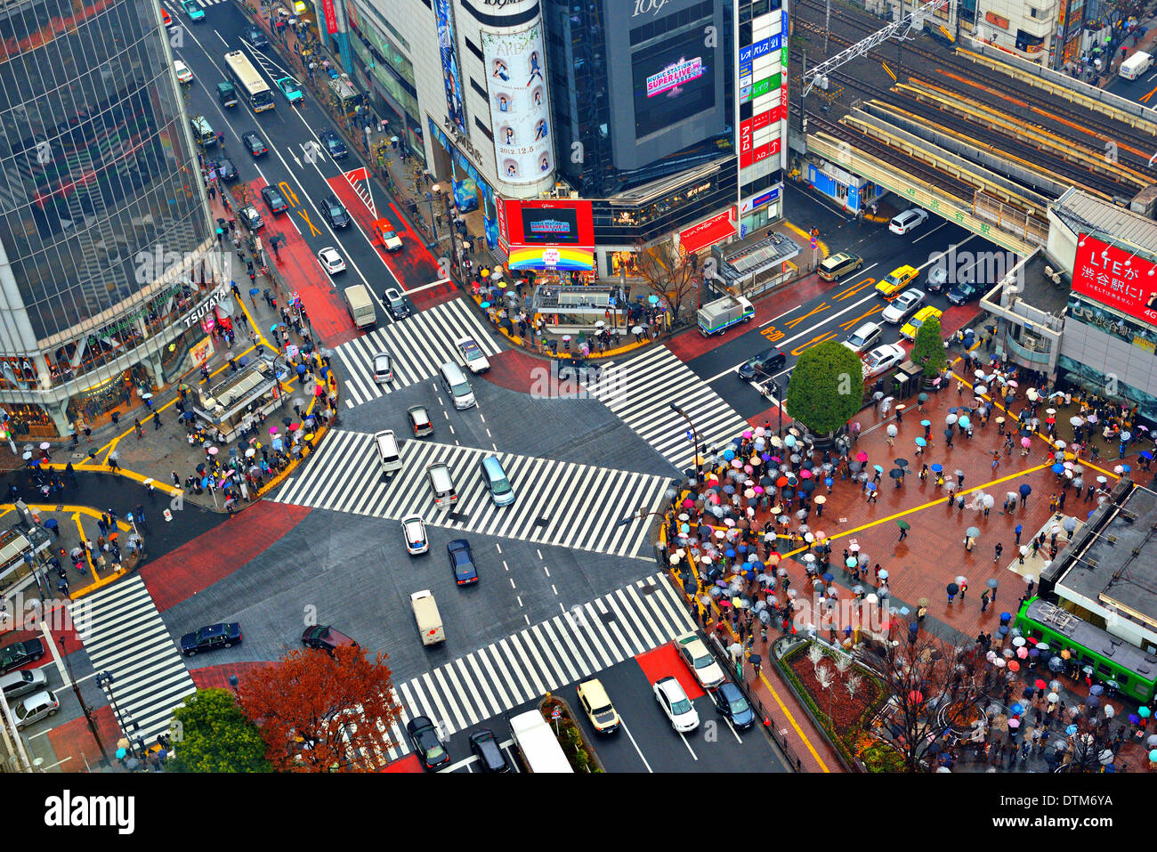 Shibuya Crossing in Tokyo, Japan. Stock Photo