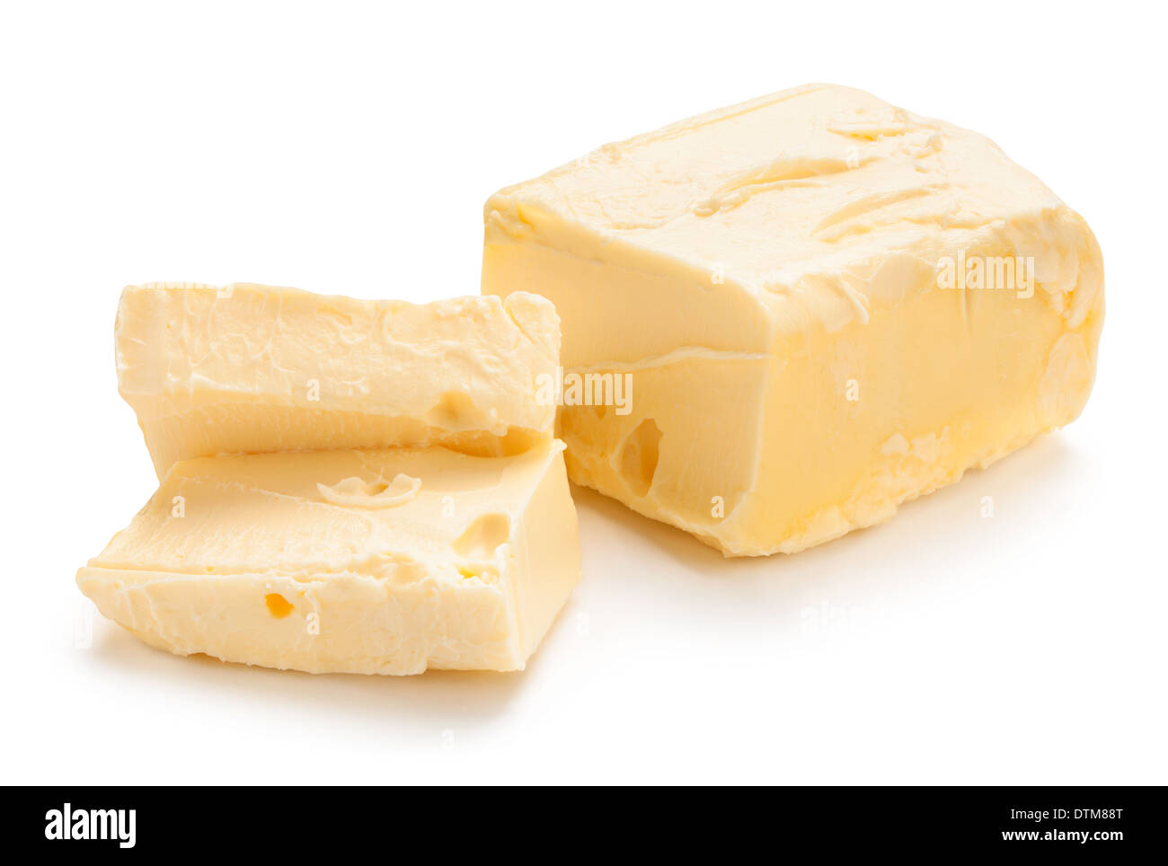 butter isolated on white background Stock Photo
