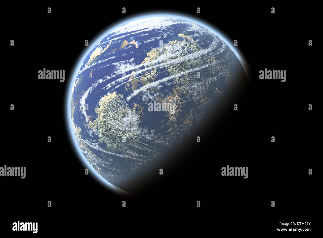 Planet Earth in Space Stock Photo