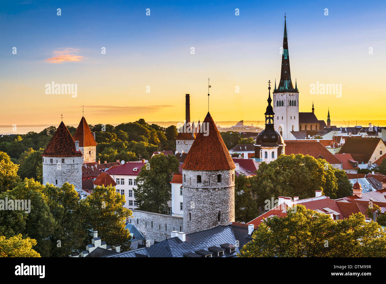 Tallinn, Estonia old city view. Stock Photo