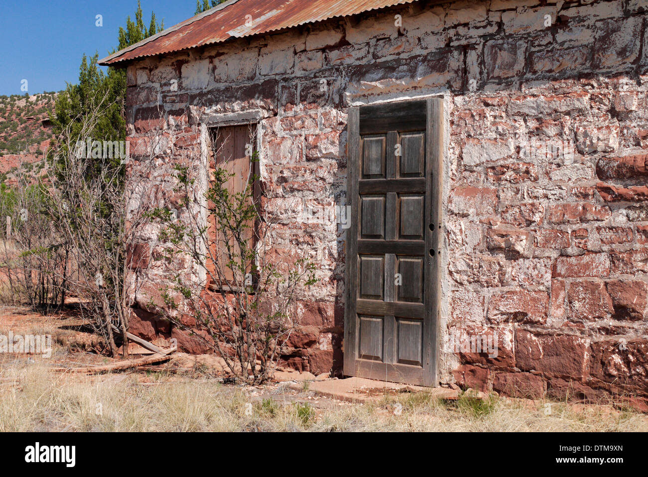 Old house in ghost town of Cuervo New Mexico. This block long ghost