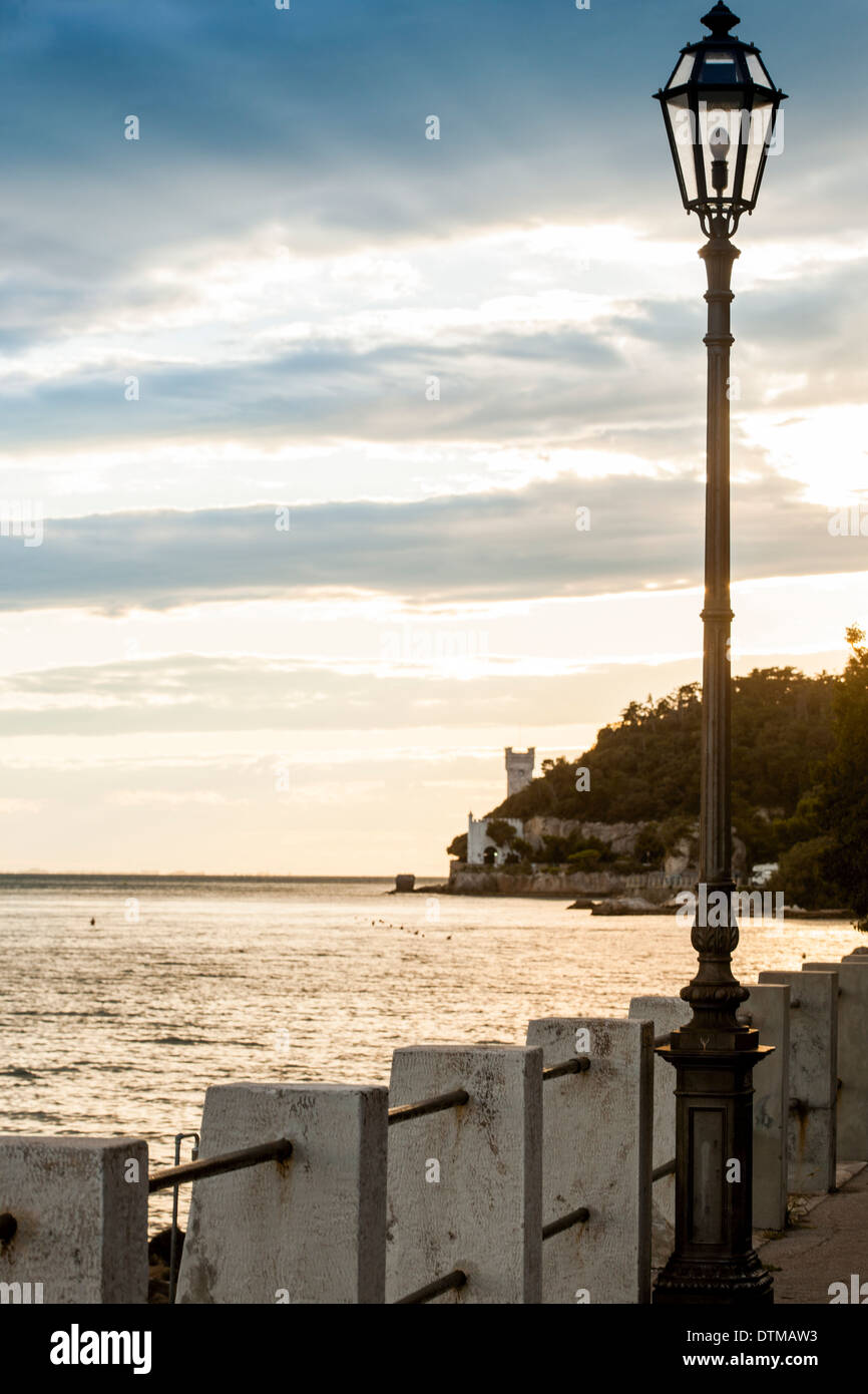 Sunset in Trieste,Italy Stock Photo