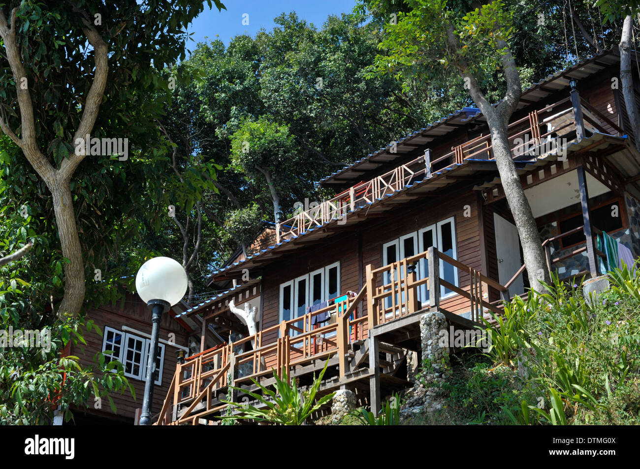 Sang Thian beach resort hillside chalet apartments on Koh Samet island, Thailand. Stock Photo