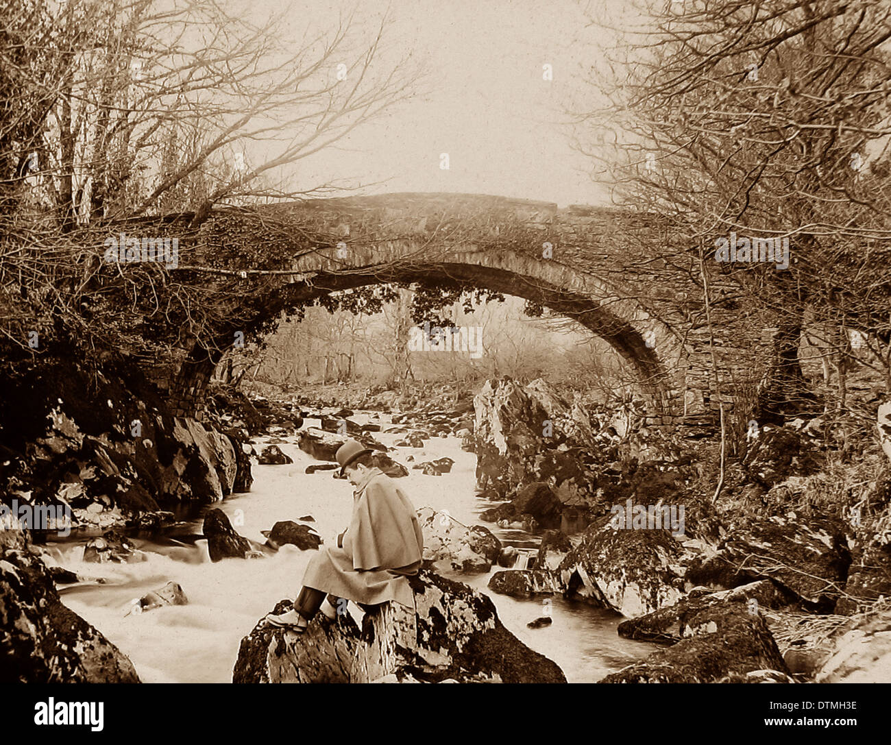 Lledr Bridge North wales Victorian period Stock Photo