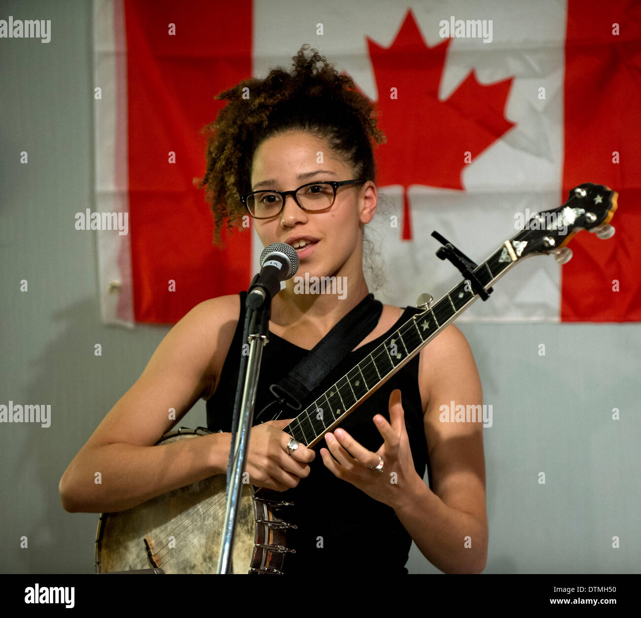 Kansas City, Missouri, USA. 19th Feb, 2014. KAIA KATER introduces one of  her songs during a private showcase performance at the 2014 Folk Alliance  Conference. The annual gathering is one of the