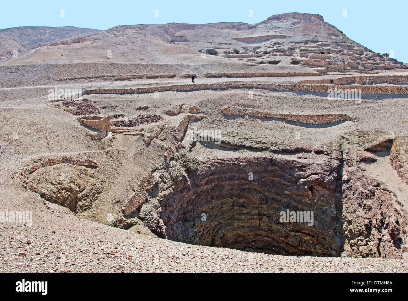 Deir el Medina: The so called “Ostraca shaft”. Stock Photo
