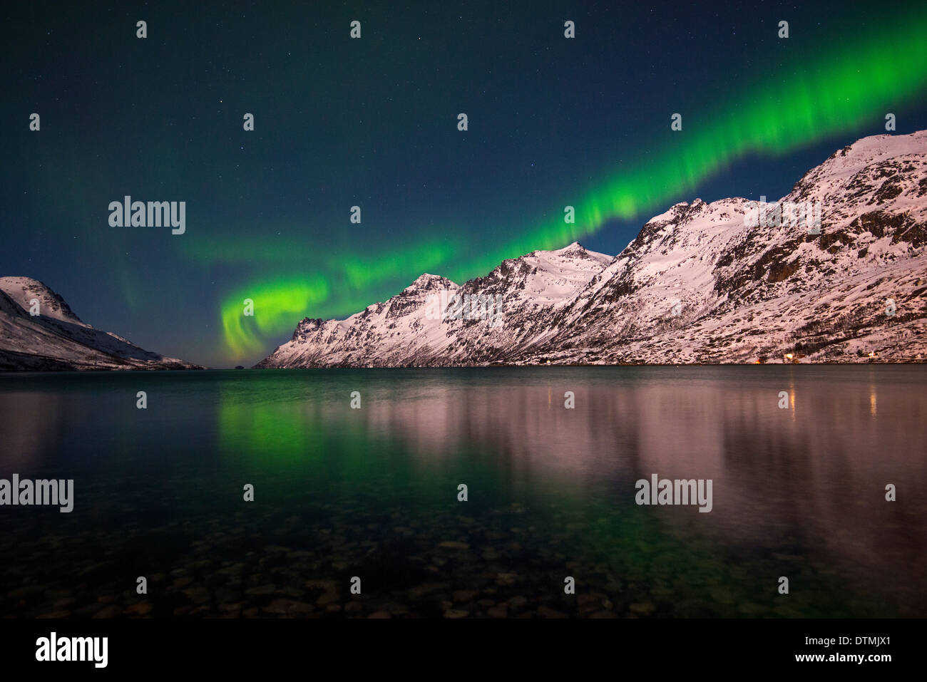 Aurora Borealis, at Ersfjordbotn near Tromso in Norway Stock Photo - Alamy
